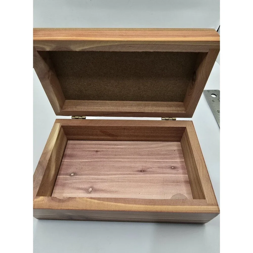 #97218 3D Laser Cut Buck Deer Keepsake Jewelry Wood Cedar Picture Box 7